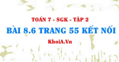 Bài 8.6 trang 55 Toán 7 Kết nối tri thức Tập 2